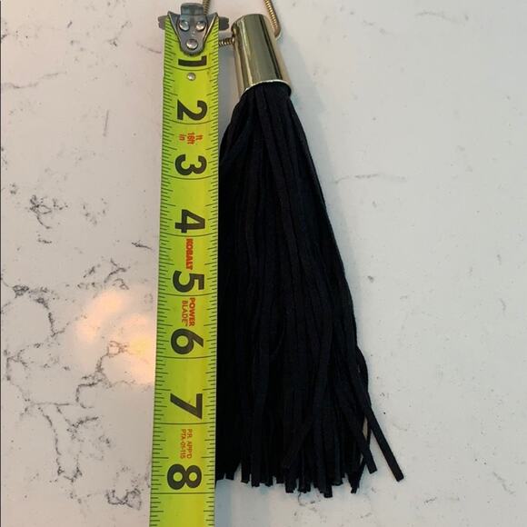 Black Tassel Statement Necklace - Picture 2 of 3